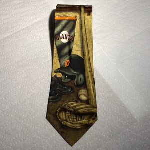 Giants Themed Men's Tie in Black and Orange